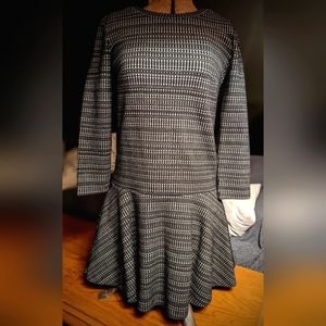 Ann Taylor Loft, black and white jersey dress. Women's Size XS